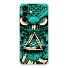 Чехлы с принтом СОВЫ для Samsung Galaxy A37 – Зеленая сова
