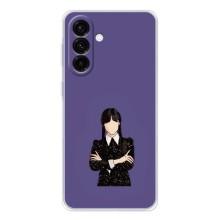 Чехлы Венсдей на Samsung Galaxy A37 Уэнсдей (AlphaPrint) (Уэнздей в черном)