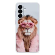 Чехол с принтом стильные животные для Гелекси А37 – Лев в очках