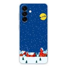 Силиконовый бампер на рождество для Samsung Galaxy A37 – Город в снегу
