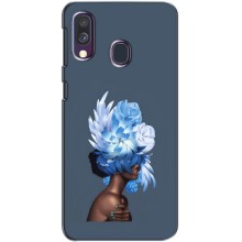 Чехлы (ART) Цветы на Samsung Galaxy A40 2019 (A405F) (VPrint) (Цветы на голове)