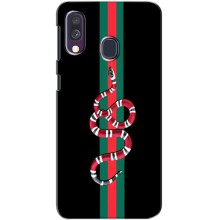 Чехлы Бренд GUCCI для Samsung Galaxy A40 2019 (A405F) (Змей Гуччи)