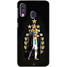 Чехлы для Samsung Galaxy A40 2019 (A405F) (Leo чемпион) (AlphaPrint) (Месси Король)
