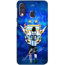 Чехлы для Samsung Galaxy A40 2019 (A405F) (Leo чемпион) (AlphaPrint) (Месси сборная)