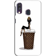 Чехлы Луи Витон для Samsung Galaxy A40 2019 (A405F) (AlphaPrint - LOUIS VUITTON) (кофе LOUIS VUITTON)