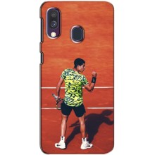 Чехлы с принтом Спортивная тематика для Samsung Galaxy A40 2019 (A405F) (Алькарас Теннисист)