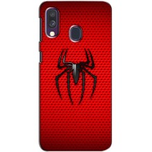 Чехол с человеком пауком для Samsung Galaxy A40 2019 (A405F) - (AlphaPrint) (Паук Марвел)