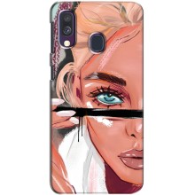 Чехол с печатью для Samsung Galaxy A40 2019 (A405F) - (Мода) (AlphaPrint) (Макияж)