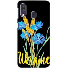 Чехол на Samsung Galaxy A40 2019 (A405F) Украинский дизайн – Ukraine в цветочках