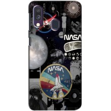 Силиконовый бампер с принтом "Наса" на Samsung Galaxy A40 2019 (A405F) (Art nasa)