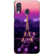 Чохол Ейфелева Вежа Samsung Galaxy A40 2019 (A405F) - (AlphaPrint) (Париж Башня)