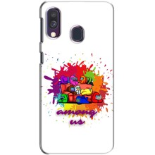 Чехол Амонг Ас для Samsung Galaxy A40 2019 (A405F) (AlphaPrint) (Яркий АмонгАс)