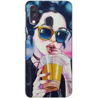 Чехол с картинкой Модные Девчонки Samsung Galaxy A40 2019 (A405F) – Девушка с коктейлем
