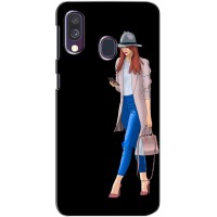 Чехол с картинкой Модные Девчонки Samsung Galaxy A40 2019 (A405F) (Девушка со смартфоном)