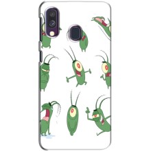 Чехол с картинкой "Одноглазый Планктон" на Samsung Galaxy A40 2019 (A405F) (Настроение Планктона)