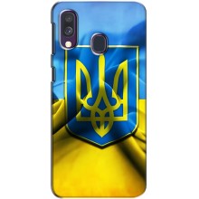 Чохол з картинкою (Патріотичний ГЕРБ) на Samsung Galaxy A40 2019 (A405F) (Герб і Прапор України)