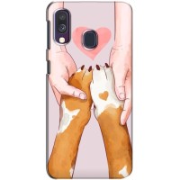 Чехол (ТПУ) Милые собачки для Samsung Galaxy A40 2019 (A405F) (Любовь к собакам)