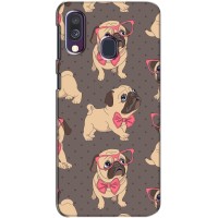 Чехол (ТПУ) Милые собачки для Samsung Galaxy A40 2019 (A405F) – Собачки Мопсики