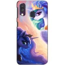 Чехол Unicorn на Samsung Galaxy A40 2019 (A405F) (Единорожки на тучках)