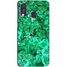 Мраморный чехол на Samsung Galaxy A40 2019 (A405F) (VPrint) – Салатный Мрамор
