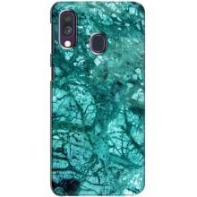 Мраморный чехол на Samsung Galaxy A40 2019 (A405F) (VPrint) – Зеленый мрамор