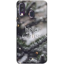 Новогодние, Праздничные Чехлы для Samsung Galaxy A40 2019 (A405F) - 2024 год (Hello winter)