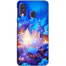 Різдвяні Чохли для Samsung Galaxy A40 2019 (A405F) (VPrint) (Різдвяне місто)