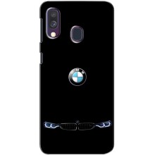 Силіконовий бампер з картинкою машини на Samsung Galaxy A40 2019 (A405F) (Чорний BMW)