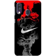 Силиконовый Чехол на Samsung Galaxy A40 2019 (A405F) с картинкой Nike – Nike дым