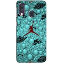 Силиконовый Чехол Nike Air Jordan на Самсунг А40 (2019) – Джордан Найк
