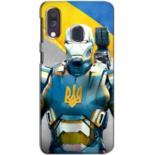 Силиконовый Чехол на Samsung Galaxy A40 2019 (A405F) (Я-Украина) (Украинский робокоп)