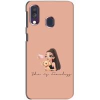 Силіконовый Чохол на Samsung Galaxy A40 2019 (A405F) з картинкой Модных девушек (З собакою)