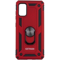 Ударопрочный чехол GETMAN Serge Ring for Magnet для Samsung Galaxy A41 – Красный