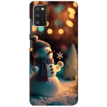 Чехлы на Новый Год Samsung Galaxy A41 (A415) (Снеговик праздничный)