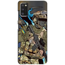 Чехлы с картинкой ЗСУ для Samsung Galaxy A41 (A415) (AlphaPrint) (Воїн ЗСУ)