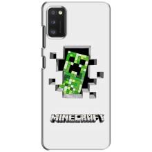 Чехол Майнкрафт на Samsung Galaxy A41 (A415) (AlphaPrint) Minecraft (крипер Майнкрафт)