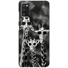 Силіконовий чохол з КАРТИНКАМИ літо для Samsung Galaxy A41 (A415) (AlphaPrint) (Жирафи в окулярах)