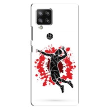 Чохли з прінтом Спортивна тематика для Samsung Galaxy A42 – Волейболіст