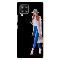 Чохол з картинкою Модні Дівчата Samsung Galaxy A42 (Дівчина з телефоном)