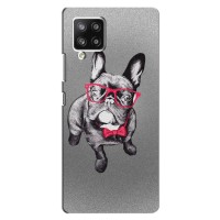 Чехол (ТПУ) Милые собачки для Samsung Galaxy A42 (Бульдог в очках)