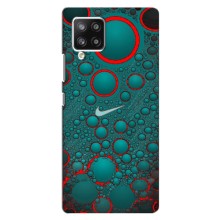 Силиконовый Чехол на Samsung Galaxy A42 с картинкой Nike – Найк зеленый