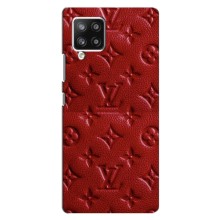 Текстурный Чехол Louis Vuitton для Самсунг А42 – Красный ЛВ