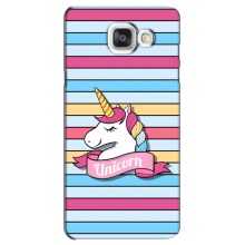 Чехол для Самсунг А5 2016, А5100, А510Ф - (Единорожки - Новинки) (AlphaPrint) (Unicorn)