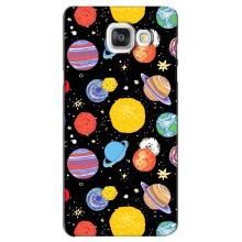 Космические Чехлы для Самсунг А5 2016, А5100, А510Ф (VPrint) (Рисованные планеты)