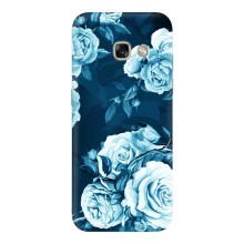 Чехлы (ART) Цветы на Samsung Galaxy A5 2017 / A520 / A520F (VPrint) (Голубые Бутоны)