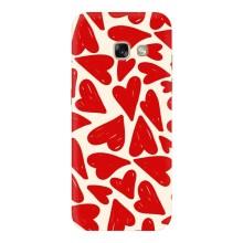 Чехлы с тематикой "Маленькие Сердечки" на Samsung Galaxy A5 2017 / A520 / A520F (Красные сердечка)