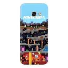 Чехол Майнкрафт на Samsung Galaxy A5 2017 / A520 / A520F (AlphaPrint) Minecraft (фон Minecraft)