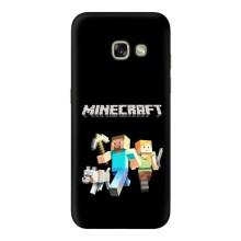 Чехол Майнкрафт на Samsung Galaxy A5 2017 / A520 / A520F (AlphaPrint) Minecraft (герои Minecraft)
