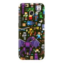 Чехол Майнкрафт на Samsung Galaxy A5 2017 / A520 / A520F (AlphaPrint) Minecraft (Коллаж Майнкрафт)
