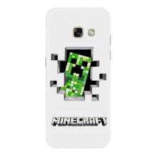 Чехол Майнкрафт на Samsung Galaxy A5 2017 / A520 / A520F (AlphaPrint) Minecraft (крипер Майнкрафт)
